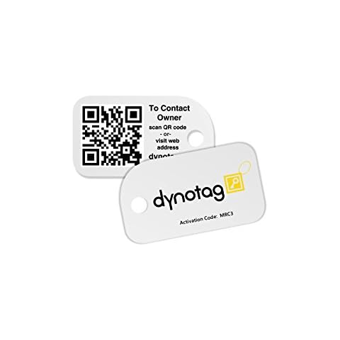 Dynotag® Web Enabled Smart ID Tags - 3 Unique Mini Tags for Gear, with DynoIQ™ & Lifetime Recovery Service Cover