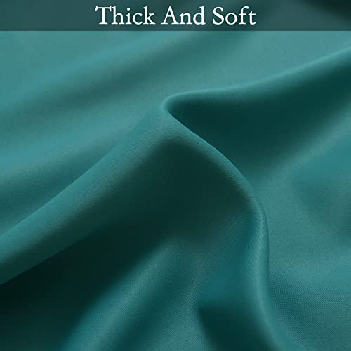 Image of SimpleHome Teal to Grey White Ombre Room Darkening Curtains 84 Inch | Curtains for Living Room,Light Blocking Thick Thermal Insulated Grommet Window Curtains Drapes for Bedroom, 2 Panels,42Wx84L