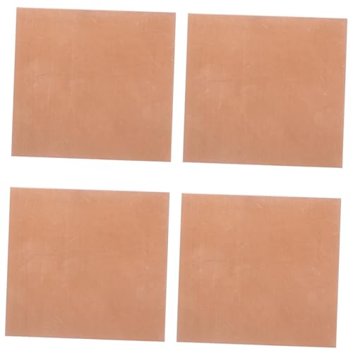 BELLIFFY 4 Sheets Sheets Craft Copper Plate Jewelry Copper Plate for Crafts Metal Plate