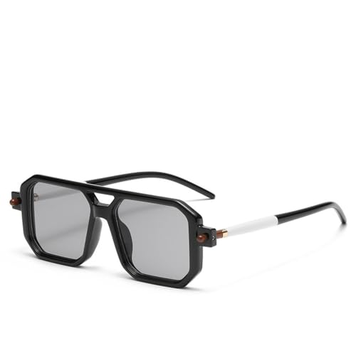 Lunettes double pont monture rétro carrée pour look vintage unisexe