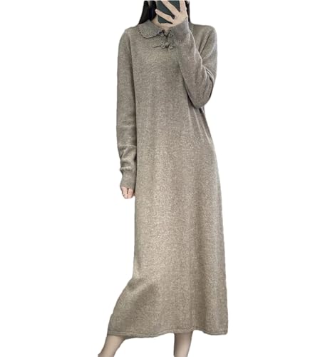 Robe pull en cachemire véritable douceur et bien-être d'une longue jupe tricotée décontractée