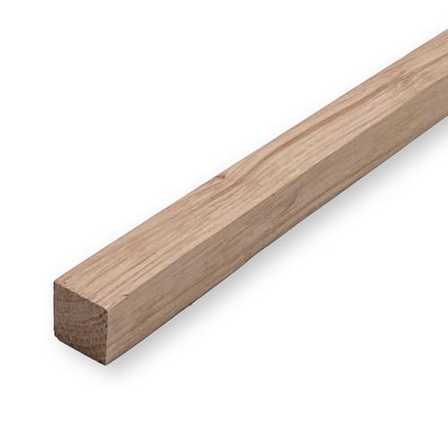 ZUSCHNITTPROFI.DE® Holzleiste (2 x 2 x 30 cm) – naturbelassenes Holzpaneel aus massiver Eiche – DIY Holz für verschiedene Bau-Projekte