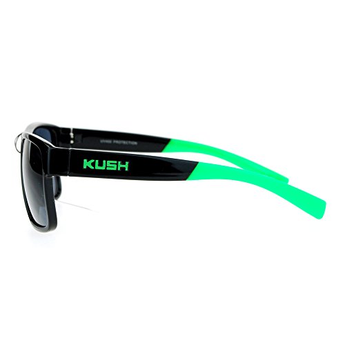 JuicyOrange KUSH Sunglasses Unisex Classic Square Plastic Frame UV 400 Black4