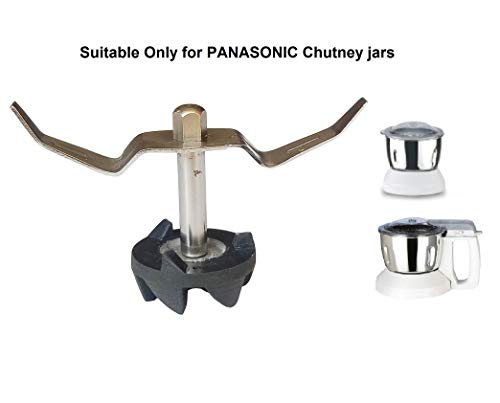 AJS spares- Small Jar Blade set with Coupler for "PANASONIC/NATIONAL PANASONIC" Mixer Griner Jars (1 Set) (Small Jar Blade set)