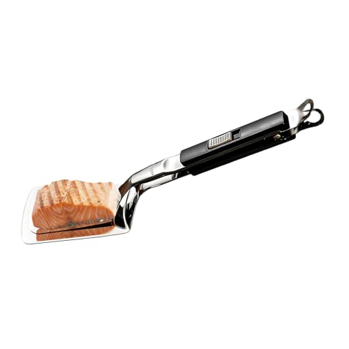 Grillzange zum Kochen – Edelstahl-Flipper Greifer, Verbrühschutz mit Klemme, Spatel | für Küche, Camping, Restaurant, Catering, Outdoor, Party, Picknick, Kochen, Grillen