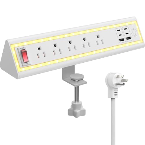 NYYTGE Desk Clamp Power Strip with...