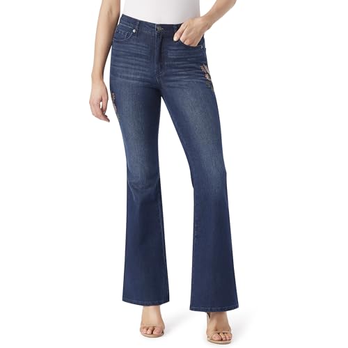 Jessica Simpson Women's Charmed High Rise Fitted Flare Jean Standard