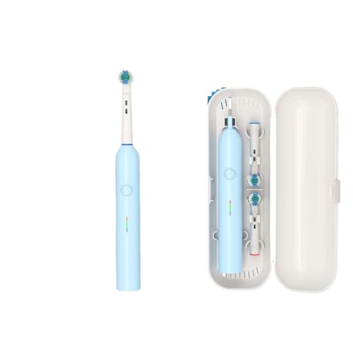 回転ヘッド電動歯ブラシ 全自動 USB充電 大人用 ソフト毛 360度回転式 防水(D)
