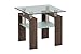 Jofran: , Compass, Square Glass End Table, 24"W X 24"D X 24"H, Brown Finish, (Set of 1)
