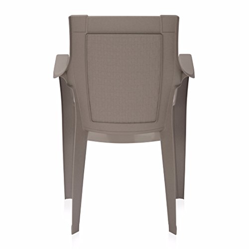 Image of Nilkamal ROSA Plastic Mid Back with Arm Chair | Chairs for Home| Dining Room| Bedroom| Kitchen| Living Room| Office - Outdoor - Garden | Dust Free |100% Polypropylene Stackable Chairs | Set of 2