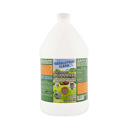 Amazing Outdoor Deodorizer odor eliminator Natural Enzyme Just Spray & Walk Away Grass, AstroTurf, Dog Runs, Patios, Decks, Fences & More Vet Approved - 128oz odor eliminator for strong odor