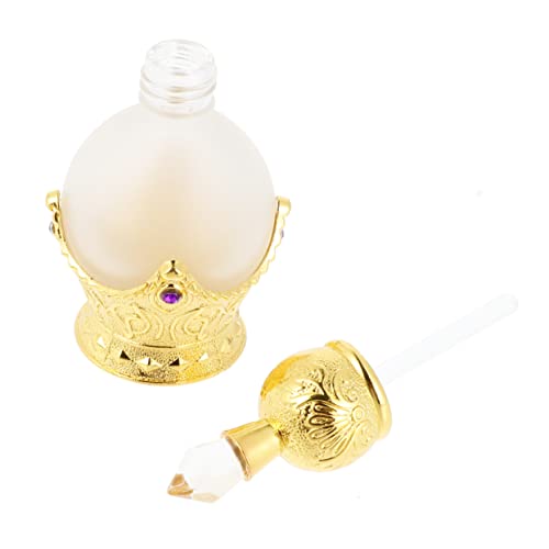 OUNONA Frasco Gotero Vintage De Botella De Perfume De Vidrio Recargable con Árabe para Esenciales y Lociones para Ocasiones Especiales