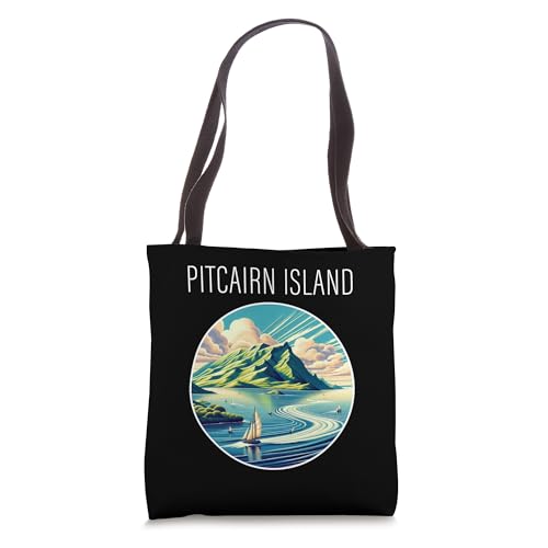 Bolso tipo tote con diseño Art Deco de los paisajes de las Islas Pitcairn miniatura 1