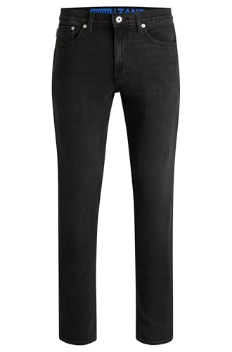 Jean HUGO Zane en toile denim gris foncé de qualité supérieure coupe homme