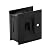 Privacy Sliding Door Lock with Pull, Solid Brass Pocket Door Privacy Lock, Matte Black, 1 Pack