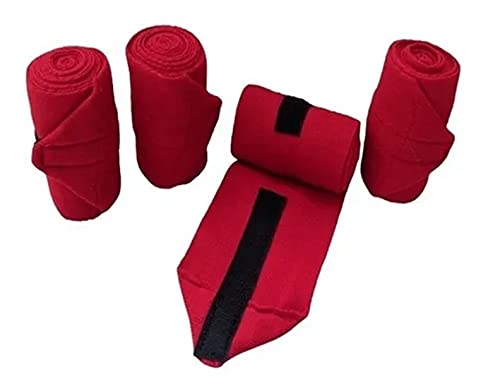 Liga De Descanso Para Cavalo - Jogo Com 4 Peças (Vermelho)