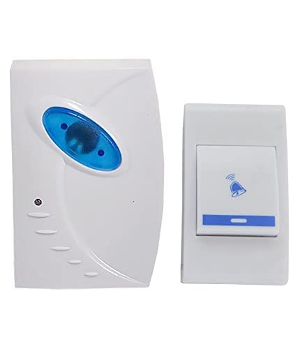 Wireless Doorbell Door Bell Chime it with LED Indicator Door Calling Bell Door Bell for Home/Office/Warehouse/Factories Long Range Bell Color (Multicolor)