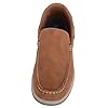 ABSOLUTE FOOTWEAR Mens Easy Slip On Faux Leather Smart Casual Boat Shoe - Tan - UK 11 #1