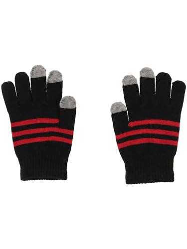 Image of Kids' One Size Striped Touchscreen Winter Glove