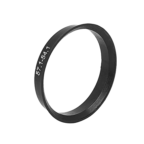 X AUTOHAUX 4stk.Zentrierringe Kunststoff Radnaben Radbohrung Mittenabstandshalter Zentrierung für Radnabe 57.1-54.1mm Schwarz