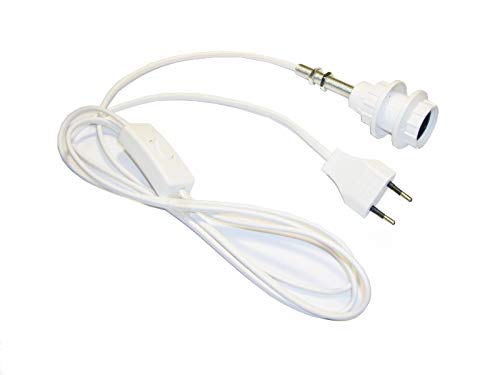 Lampenfassung E14 - Set: Kabel, Gewinderohr & Fassungsteile - weiß - Hanna's Laden - DIY Lampe - Elektrofassung zur Selbstmontage - inkl. Montageanleitung Cover