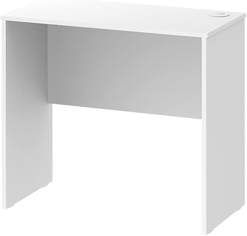 Miniatura 2 de Mesa de escritura para computadora de escritorio de oficina en casa de 31.5 pulgadas, fabricada en Estados Unidos, color blanco, 31 pulgadas