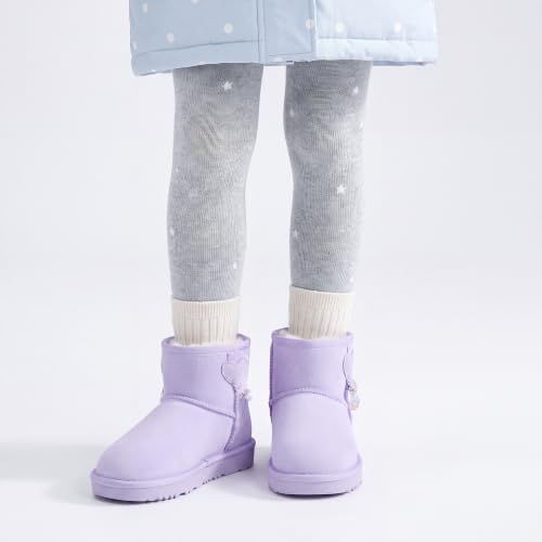 Image of Stelle Girls Winter Boots Warm Fur Lined Snow Boots | DIY Beaded Decoration,Cozy & Lightweight,Faux Suede Upper,Easy Pull-On,Non-Slip TPR Outsole,For Toddlers,Little Big Kids