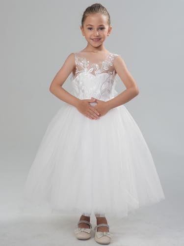 2Bunnies Girl Ball Gown 3D Lace Embroidery Puff Tulle First Communion Flower Girl Dress3