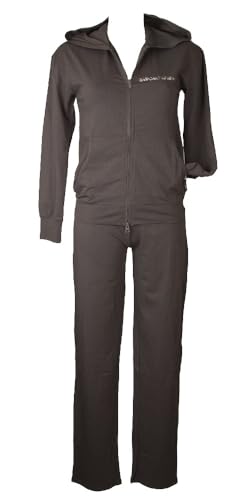 Emporio Armani Damen Trainingsanzug Freizeithose mit Manschette offenes...