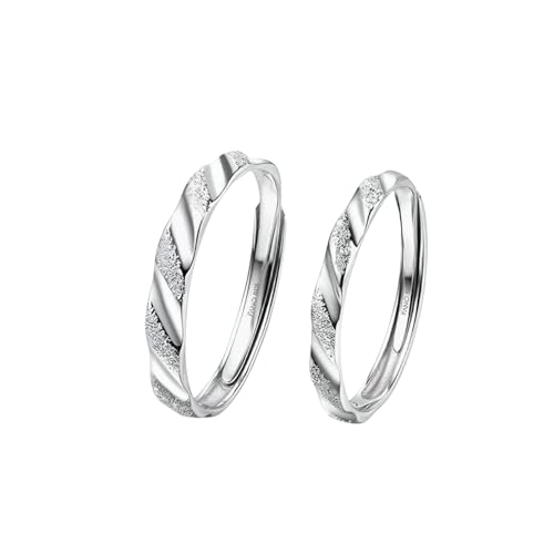 Fedine Fidanzamento Coppia Argento 925, Anelli di Amicizia, Coppia di