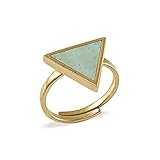 💚 INDIVIDUELLE SCHMUCKSTÜCKE MIT KORK (Holz) - Durch den gefärbten Kork ist jedes Stück ein Unikat. Die geometrische Form ist zeitlos, edel & vielseitig kombinierbar. Ø 13 mm Ringgröße von 50 und 62 einstellbar. Kein Zwicken!