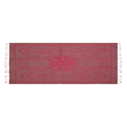 Image of KANI GOLD & JAMAWAR SILK SUPER SOFT FLORAL & PAISLEY PASHMINA STOLE SCARF