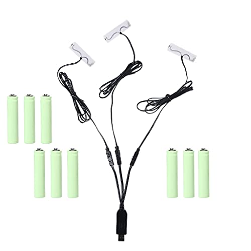 JONbinbkl 3in1 AA Batteries Eliminators USB Power Supply Replace 1-4pcs1.5V AA Batteries for Clock Toys Holiday Lights Radio, 6V type