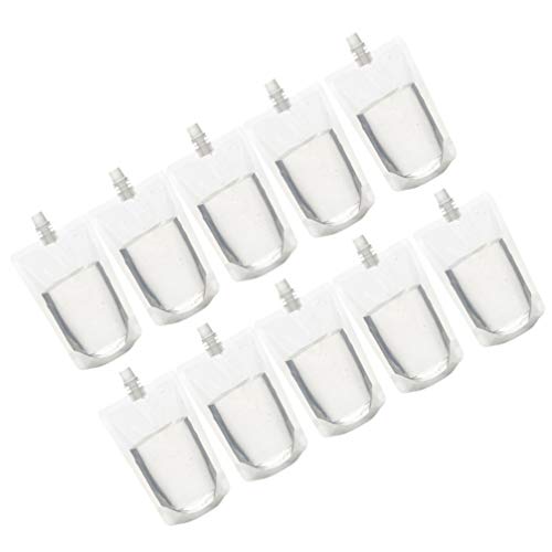 UPKOCH 30 Unidades de Plástico para Bebidas Com Bico de Plástico Bolsa para Bebidas Frascos para Beb