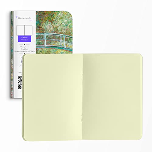 Caderno sem Pauta A5 - Capa Flexível 80 Páginas 20x14cm - Pontes de Monet