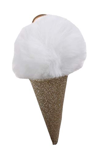 Preisvergleich Produktbild Kamparo schlüsselanhänger Gold Eiscreme Weiß 14 cm