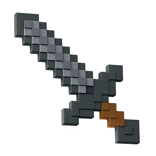 Mattel Minecraft Kampfspielzeug-Zubehörkollektion im pixeligen Design für Rollenspiele (verschiedene Styles), JCV19, [Mehrfarbig]