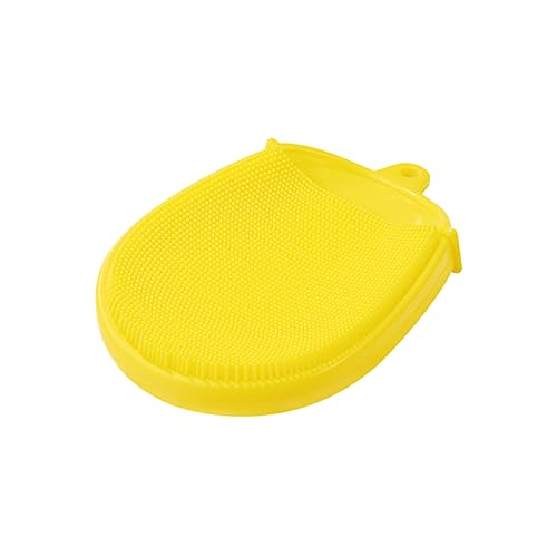 GALPADA Silicone Bathing Skin Massager Cleaning Tools Yellow Rubbing Brush for Safe Versatile for Bathing Face Cleaning and More