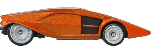 Image of Hot Wheels Premium Car Culture Collectible Toy Car, 1:64 Scale Die-Cast Lancia Stratos Zero, Hammer Drop Vehicle with Real Riders Tires, Orange