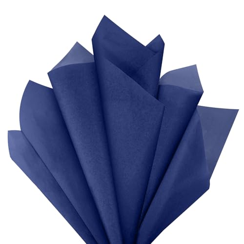 Image of 120 Sheets 20 inchX14 inch Tissue Paper for Gift Bags Wrapping, Navy Blue Art Tissue Paper Bulk for Weddings Birthday Party Crafts Decoration