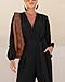CHICME Women’s 2025 Elegant Long Puff Sleeve Jumpsuit Deep V Neck Tie Waist Casual Wide Leg Pants Romper with Pockets for Casual Dressy Occasions-Black-S