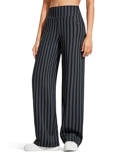 Image of Promover Wide Leg Pants Woman Yoga Pants with Pockets Stretch Loose Casual Lounge Sweatpants Petite /Regular /Tall