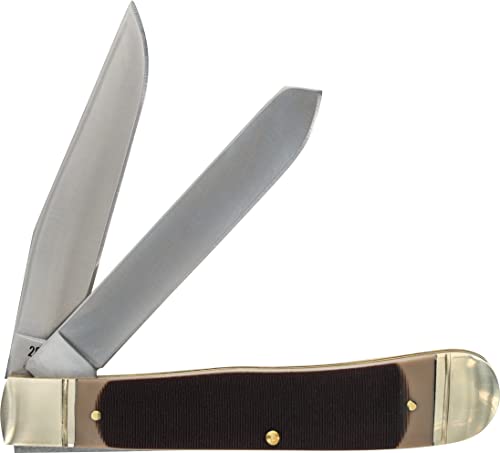Image of Old Timer 296OT Trapper 2-Blade Folding Pocket Knife with Saw Cut Handle