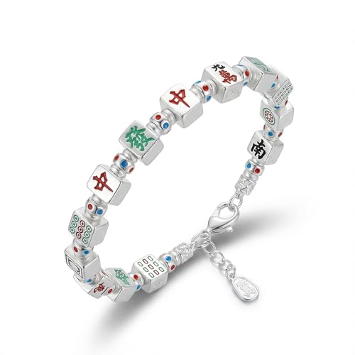 SCLWSS Mahjong Bracelet Elegant Mahjong Jewelry for Women Perfect Mahjong Gifts for Women Stylish and Unique Bracelet for Mahjong Lovers