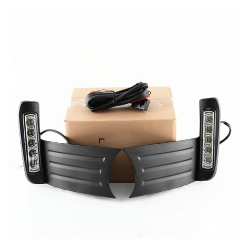 XCZPRKMXY LED DRL Daytime Running Light Front Bumper Fog Lamps Assembly Accessories Compatible with Jazz 2011 2012 2013