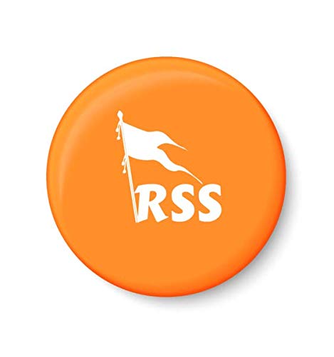 PEACOCKRIDE RSS-Rashtriya Swayamsevak Sangh Pin Badge (Metal, Multicolor, 37mm)-image-48