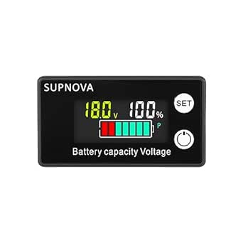 Moniteur de capacité de batterie numérique 100A 12V 24V 36V 48V 72V Multifonctionnel Contrôleur de batterie WiFi 10-100V Écran LCD pour batterie au lithium plomb-acide avec alarme