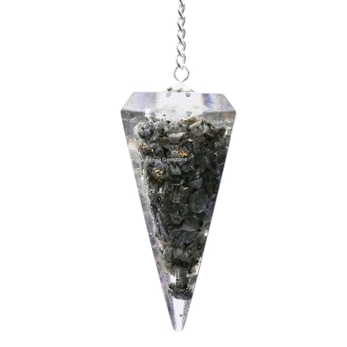 Larvikite Orgone Crystal Pendulums for Divination and Dowsing Crystal Pendulum with True Pendulum Motion Spritual Crystal