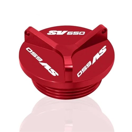 Boulon couvercle filtre à huile en aluminium Rosso pour Suzuki SV650 vis carter moteur
