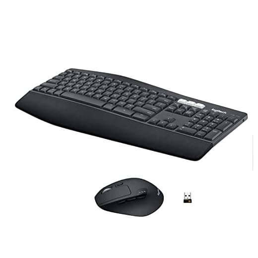 Logitech MK850 Combo Teclado y Ratón Inalámbrico Multidispositivos, 2.4 GHz/Bluetooth, Estructura Curvada, 12 Botones Programables,Batería de hasta 3 Años,PC/Mac,Disposición QWERTY Español,Negro